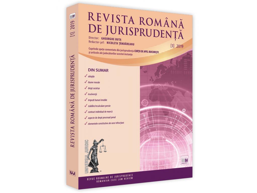 Vizualizare Nr. 1 (2019): Revista Română de Jurisprudență